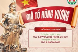 THÔNG BÁO NGHỈ LỄ GIỖ TỔ HÙNG VƯƠNG (10/3 ÂM LỊCH)