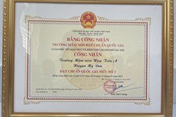 TRƯỜNG MẦM NON HỢP TIẾN A VINH DỰ ĐÓN BẰNG CÔNG NHẬN TRƯỜNG MN ĐẠT CHUẨN QUỐC GIA MỨC ĐỘ 2